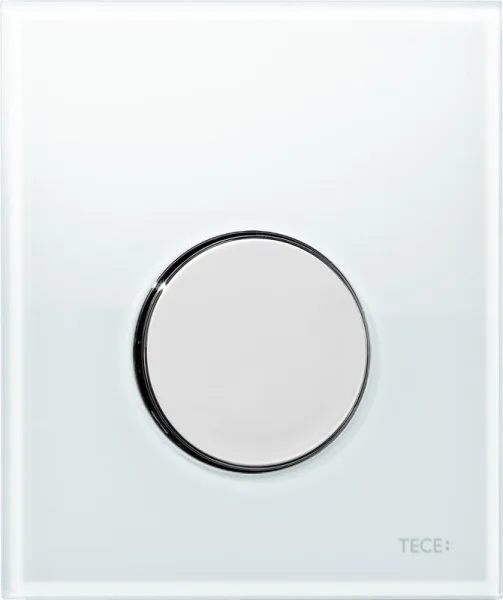 Кнопка смыва TECE Loop Urinal 9242660 белое стекло, кнопка хром Sancos — Оригинал