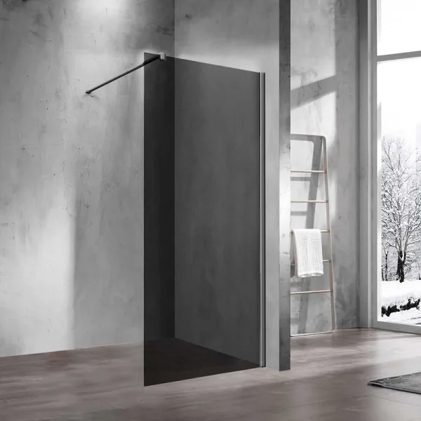 Душевая перегородка Vincea Walk-in VSW-1H100CGGM 100 см, профиль вороненая сталь, стекло тонированно Sancos — Оригинал