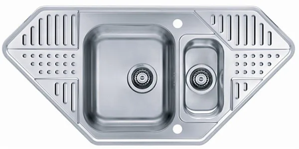 Мойка PIXEL 60 MLEI-90 1090 X 520 1+1/2 угловая в ком. с сифоном 1074346, Sancos — Оригинал