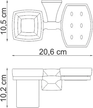 Стакан Wasserkraft Wern K-2526 с мыльницей Sancos — официальный сайт