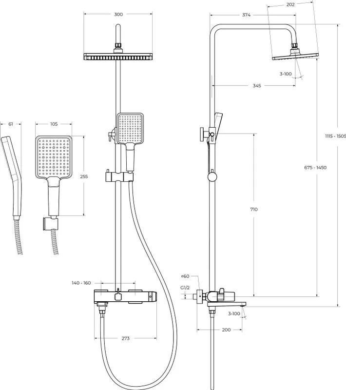 Душевая стойка BelBagno Ardente VSCM-CRM Sancos — официальный сайт