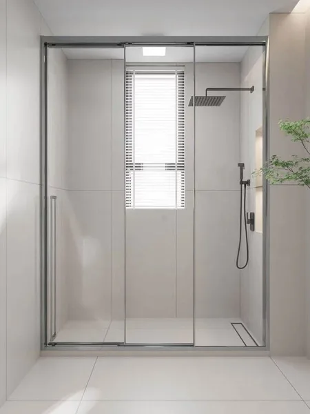 Душевая дверь в нишу Veconi Premium Prato 300 CH-R 110, профиль матовый хром, стекло прозрачное Sancos — Оригинал