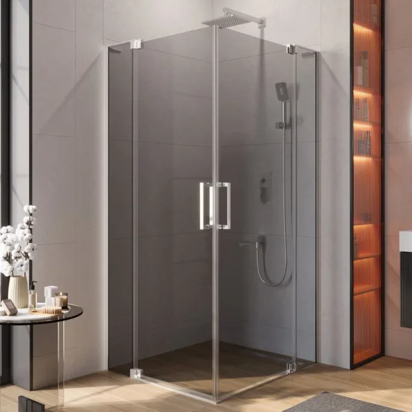 Душевой уголок Cezares Slider AH 2 70/80-90/100 Grigio Cr профиль хром, стекло серое Sancos — Оригинал