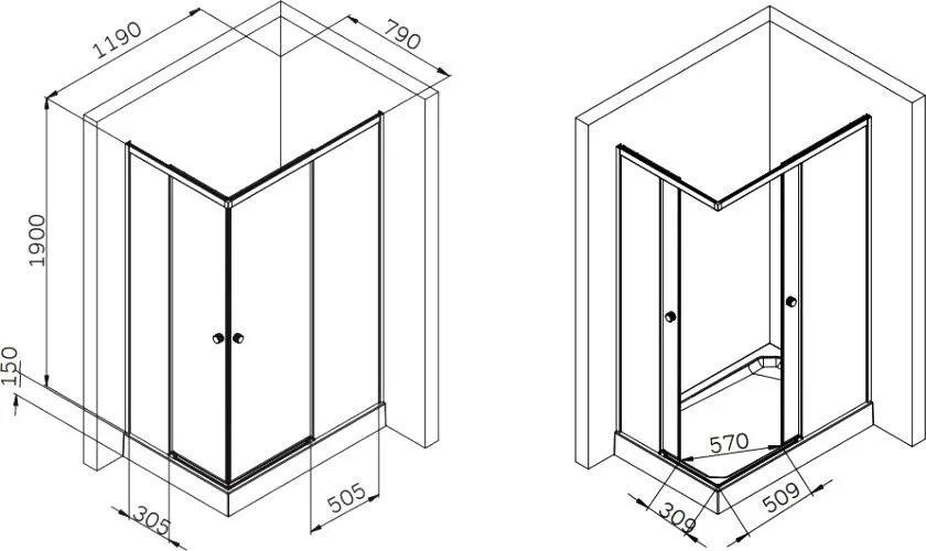 Душевой уголок AM.PM X-Joy W94G-403-120280-MТ1К 120х80 см Sancos — официальный сайт