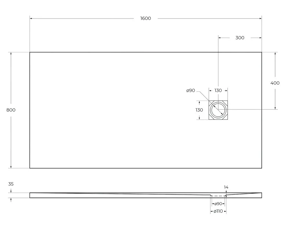 Поддон для душа BelBagno Uno TRAY-MR-UNO-AH-160/80-35-W-NO 160х80, белый, с сифоном Sancos — официальный сайт