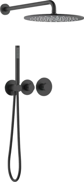 Душевой комплект Timo Saona SX-2359/03SM, С ВНУТРЕННЕЙ ЧАСТЬЮ, с термостатом, черный Sancos — Оригинал