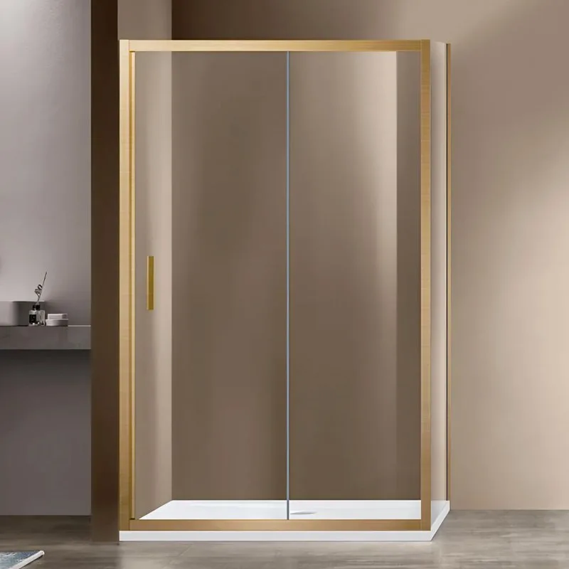 Душевой уголок Vincea Garda VSR-1G8012CLG 120х80, профиль брашированное золото, стекло прозрачное Sancos — официальный сайт