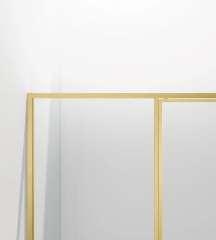 Душевая дверь Vincea Slim 8mm VDP-4SL120CLG, брашированное золото, стекло прозрачное Sancos — официальный сайт