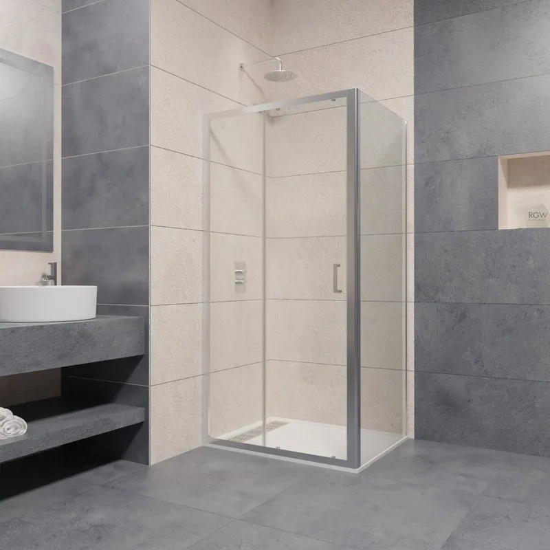 Душевой уголок RGW Passage PA-14+120 см (118-122)x120x195 профиль хром, стекло прозрачное Sancos — официальный сайт