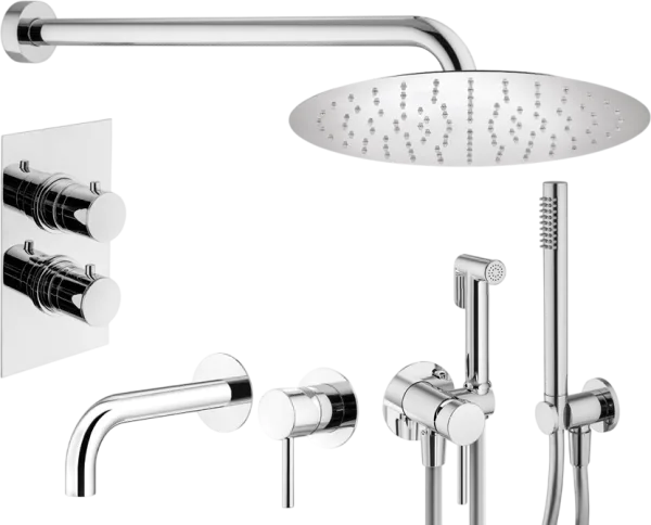 Комплект для ванной Plumberia Selection Ixo KITZXOT18QCR210 С ВНУТРЕННЕЙ ЧАСТЬЮ, хром Sancos — Оригинал