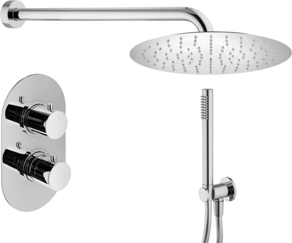 Душевой комплект Plumberia Selection Ixo KITXOT18CRKING, С ВНУТРЕННЕЙ ЧАСТЬЮ, хром Sancos — Оригинал