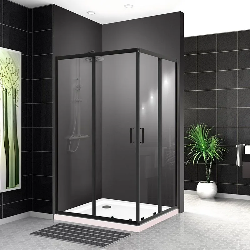 Душевой уголок BelBagno Uno -195 AH 2 120/90 C Nero профиль черный, стекло прозрачное Sancos — официальный сайт