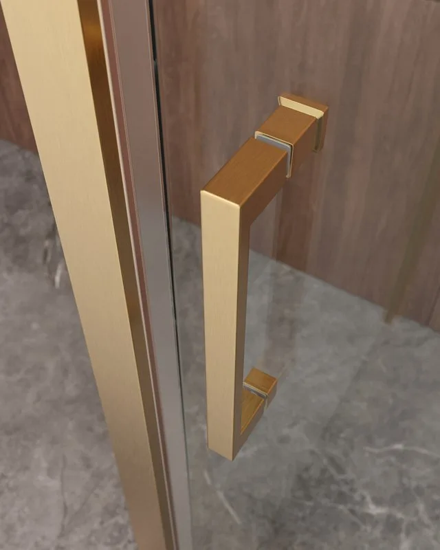 Душевой уголок Cezares Molveno AH 11 120+90 C BORO IV 120х90 см, профиль брашированное золото, стекл Sancos — официальный сайт