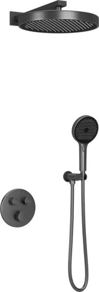 Душевой комплект Sancos Space SC3006GMG, вороненая сталь, С ВНУТРЕННЕЙ ЧАСТЬЮ Sancos — Оригинал