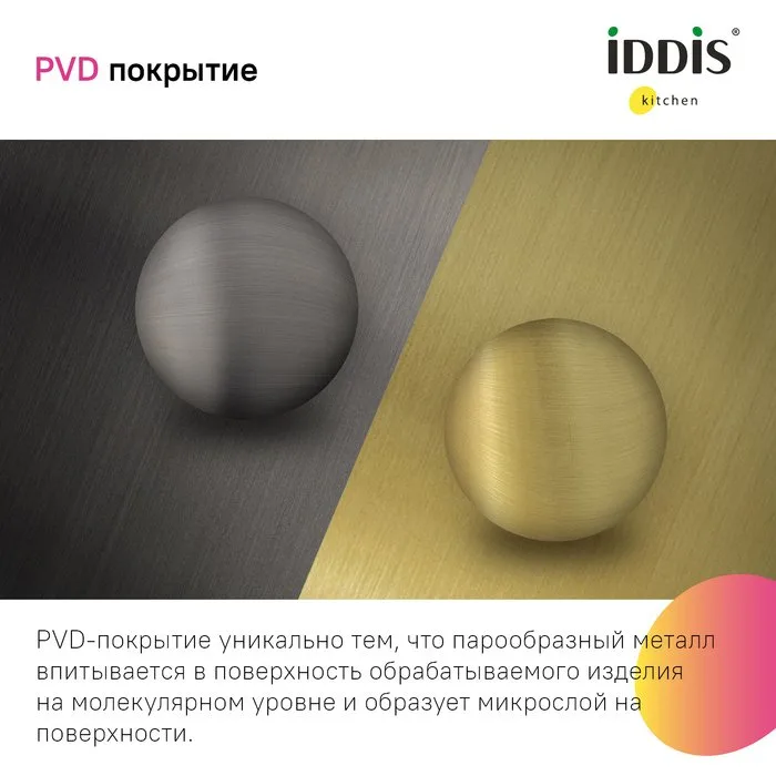 Мойка кухонная IDDIS Haze HAZ49GMi77 графит Sancos — официальный сайт