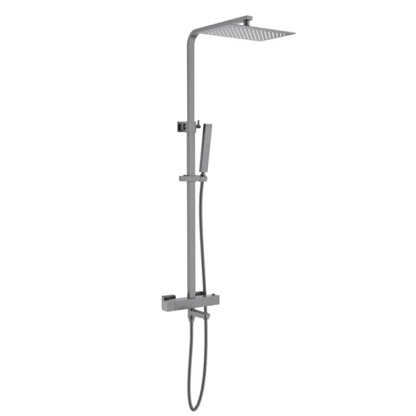 Душевая стойка Timo Tetra-Thermo SX-0169/18, с термостатом, черное золото Sancos — Оригинал