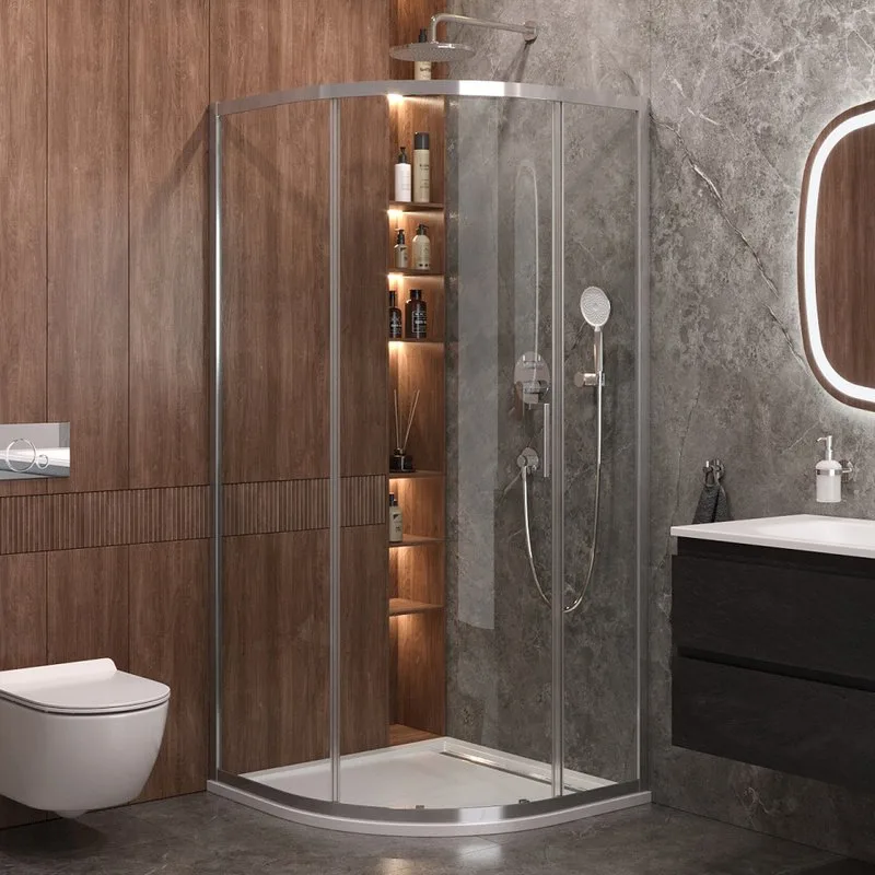 Душевой уголок Cezares Molveno R 1 100 C Cr IV стекло прозрачное Sancos — официальный сайт