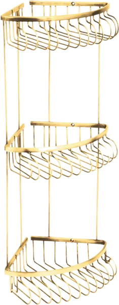 Полка Boheme Imperiale 10428 угловая, тройная, золото Sancos — Оригинал