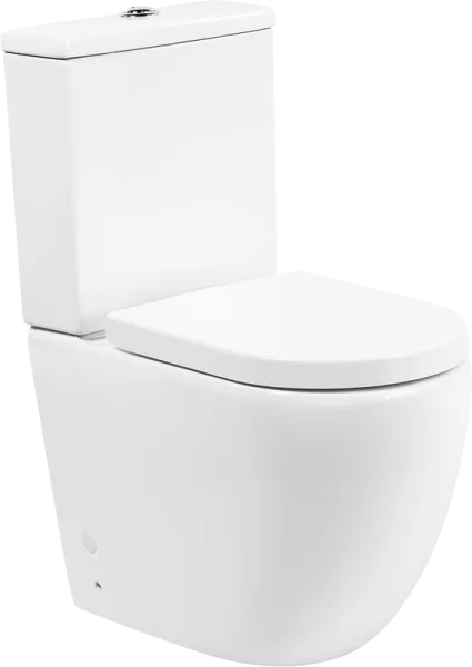 Унитаз-компакт напольный BelBagno Amanda BB051CPR BB105SC с микролифтом, безободковый, глянцевый бел Sancos — Оригинал