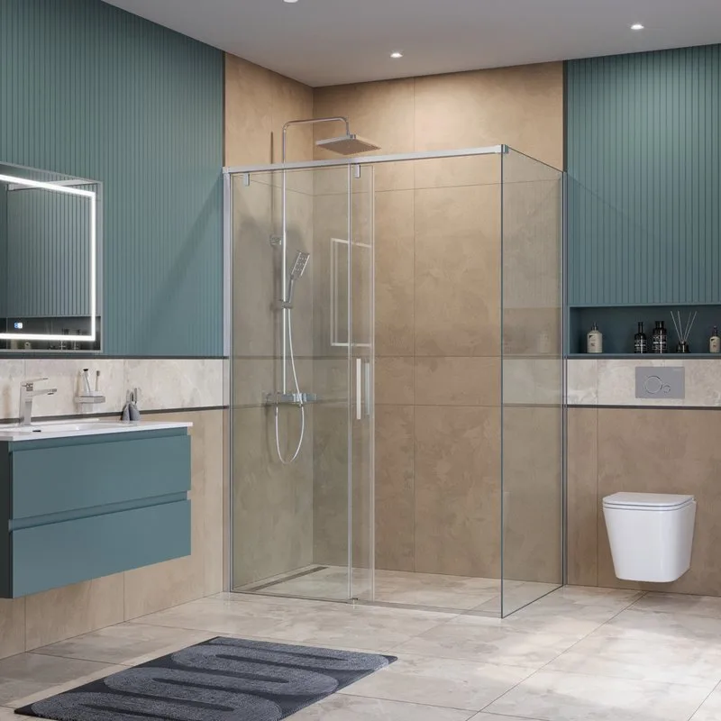 Душевой уголок BelBagno Soft Close-1 AH-1-140/90-C-Cr профиль хром Sancos — официальный сайт