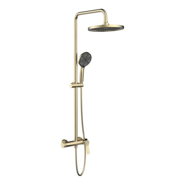 Душевая стойка Vincea Arco VSFS-4AR1BG, с изливом, брашированное золото Sancos — Оригинал