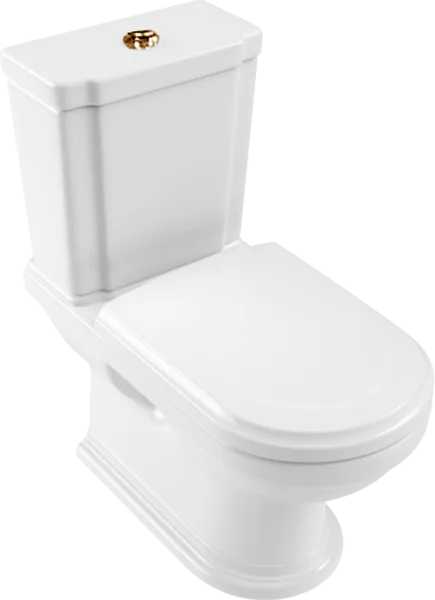 Унитаз-компакт напольный Villeroy & Boch Hommage 666210R1 772116R1 с микролифтом, альпийский белый,  Sancos — Оригинал