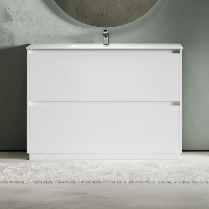 Тумба с раковиной Sancos Libra Floor 120 белый глянец, белая раковина CN7006 Sancos — официальный сайт