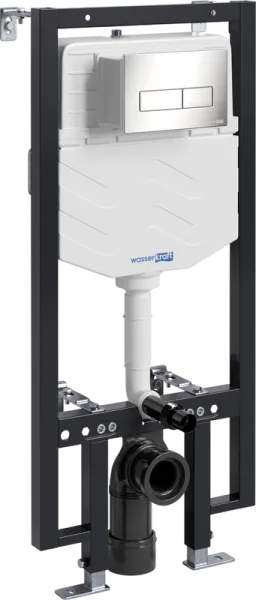 Система инсталляции для унитазов Wasserkraft Vils 56TLT.010.ME.BN03, с кнопкой смыва никель Sancos — Оригинал