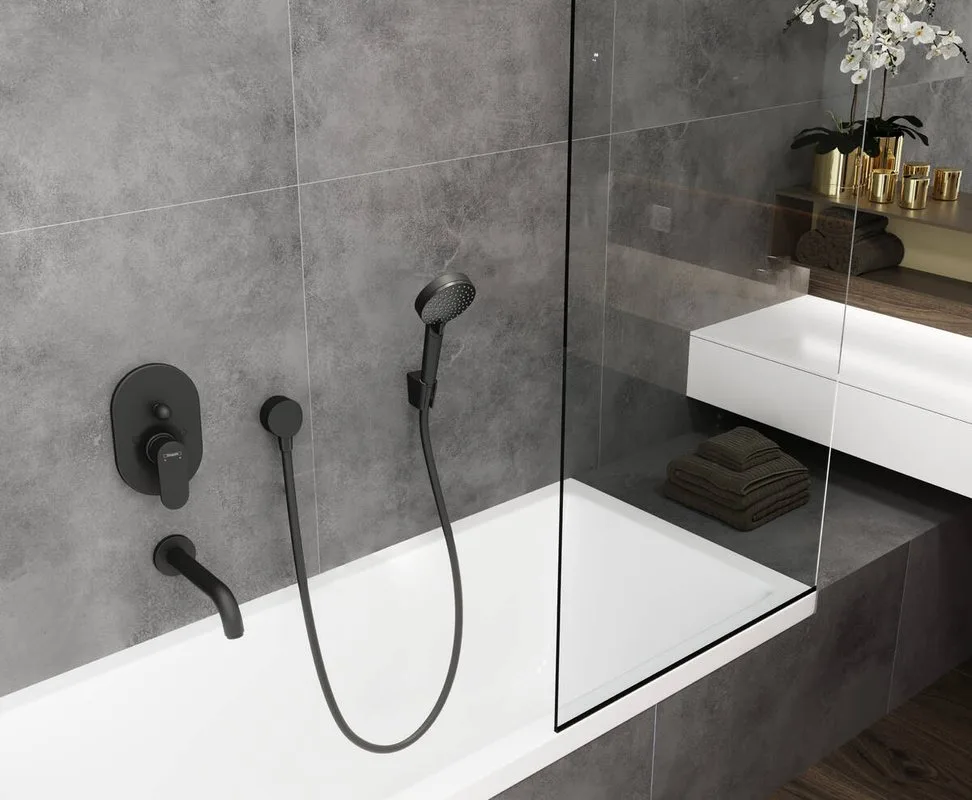 Настенный держатель Hansgrohe Porter S 28331670 матовый черный Sancos — официальный сайт