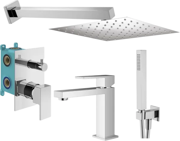 Комплект для ванной Plumberia Selection Tag KITTG18CR53 С ВНУТРЕННЕЙ ЧАСТЬЮ, хром Sancos — Оригинал
