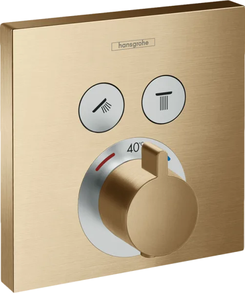 Термостатический смеситель встраиваемый Hansgrohe ShowerSelect 15763140, для душа, шлифованная бронз Sancos — Оригинал
