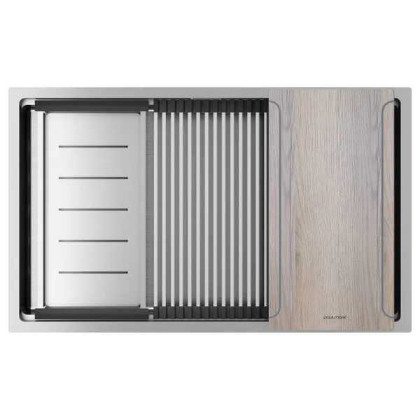 Мойка кухонная Paulmark Next-Multi Sink 74 UNI PM787445-BS брашированная нержавеющая сталь Sancos — Оригинал