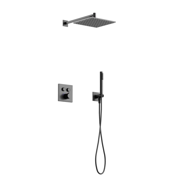 Душевой комплект Sancos Linn SC9022GG С ВНУТРЕННЕЙ ЧАСТЬЮ, вороненая сталь Sancos — Оригинал