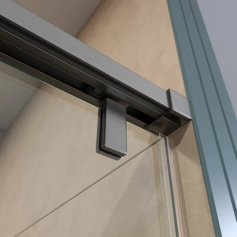 Душевая дверь в нишу BelBagno Soft Close-1 BF-1-140-C-GM профиль оружейная сталь Sancos — официальный сайт