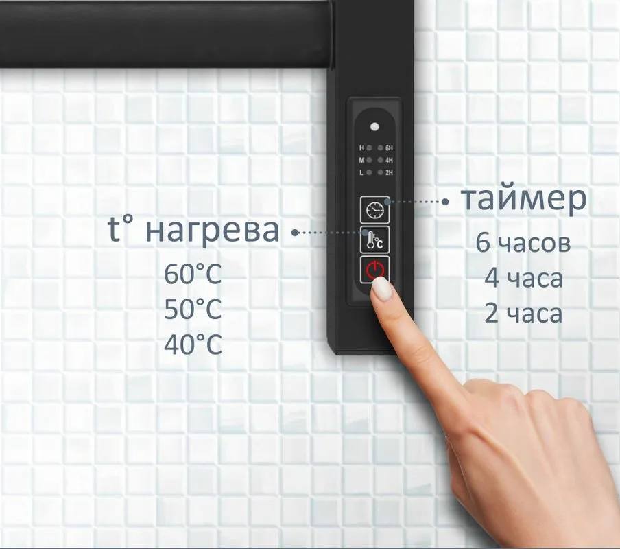 Полотенцесушитель электрический AQUATEK Поларис П7 50x70 черный муар Sancos — официальный сайт