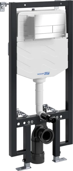 Система инсталляции для унитазов Wasserkraft Vils 56TLT.010.ME.CH04, с кнопкой смыва хром Sancos — Оригинал