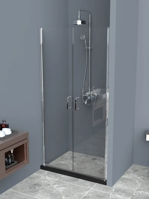 Душевая дверь в нишу BelBagno Uno B-2-90-C-Cr стекло прозрачное Sancos — официальный сайт