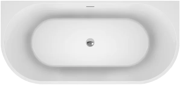 Акриловая ванна BelBagno BB710-1400-750 140x75 см, пристенная, белая, овальная, со сливом-переливом Sancos — Оригинал