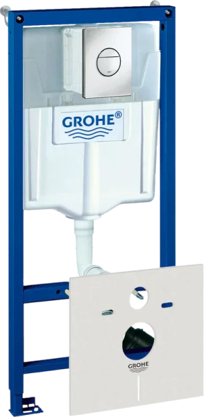 Система инсталляции для унитазов Grohe Rapid SL 38813001, 4 в 1 с кнопкой смыва Sancos — Оригинал