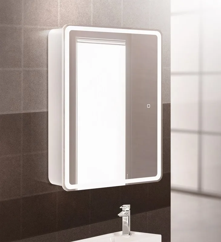 Зеркало-шкаф BelBagno Marino SPC-MAR-600/800-1A-LED-TCH с подсветкой Sancos — официальный сайт