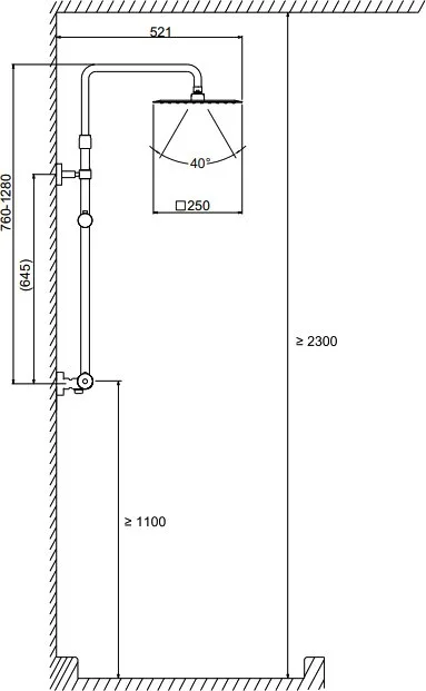 Душевая стойка Jacob Delafon Metro E26595-CP, хром Sancos — официальный сайт