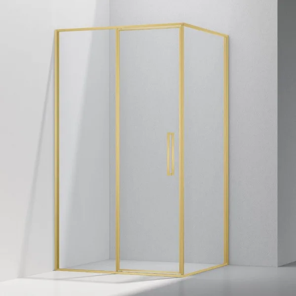 Душевой уголок Vincea Slim VSR-4SLP9012CLG 120х90 см, профиль брашированное золото, стекло прозрачно Sancos — Оригинал