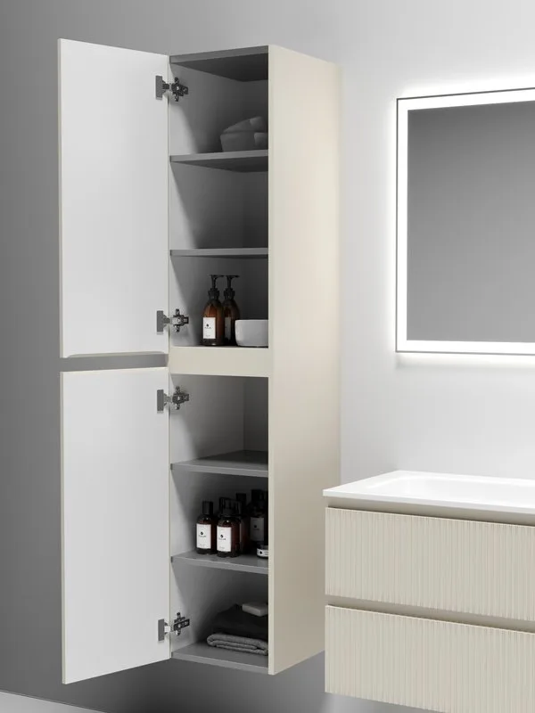 Шкаф-пенал для ванной Sancos Snob T 35 см, универсальный, Beige soft (капучино) Sancos — официальный сайт