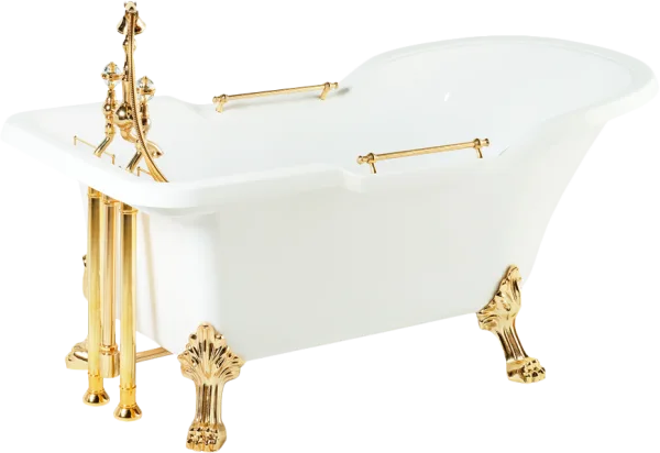 Ванна из искусственного камня Migliore Impero 25261 180x85 см, отдельностоящая, белая, с декоративны Sancos — Оригинал