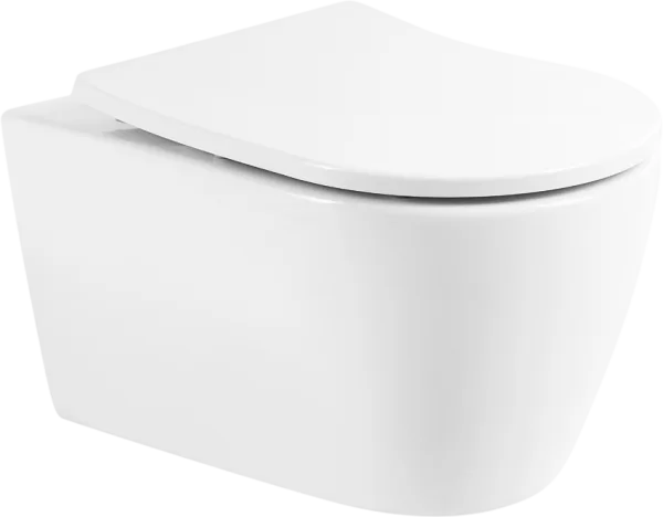 Унитаз подвесной BelBagno Marino BB105CHR BB2031SC с микролифтом, безободковый, глянцевый белый Sancos — Оригинал