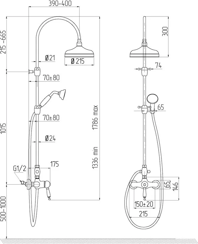 Душевая стойка Migliore Oxford 30946, хром Sancos — официальный сайт
