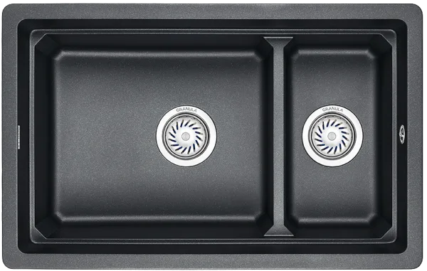 Мойка кухонная Granula Kitchen Space 7304U, шварц Sancos — Оригинал