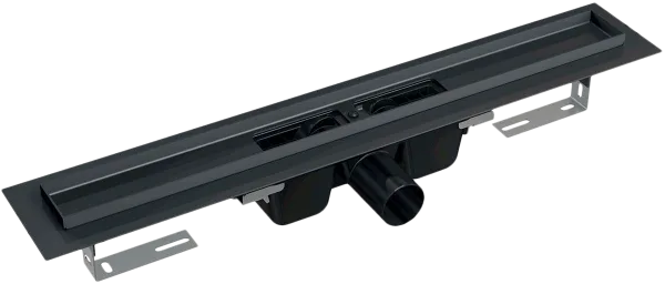 Душевой трап (лоток) AlcaPlast APZ1Black APZ1BLACK-1150 без решетки Sancos — Оригинал