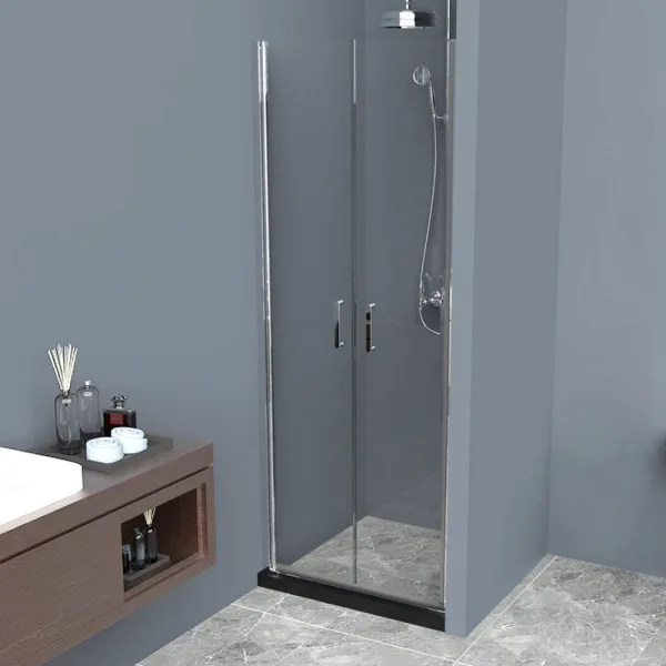 Душевая дверь в нишу BelBagno Uno B-2-60-C-Cr стекло прозрачное Sancos — Оригинал