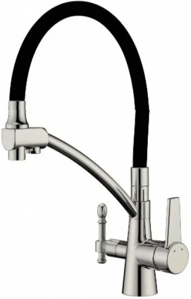 Смеситель для кухни Zorg Sanitary ZR 338-6 YF satin с гибким изливом Sancos — Оригинал